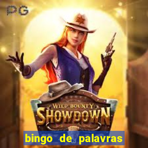 bingo de palavras 3 ano